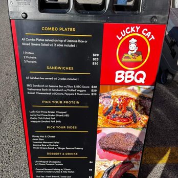 Lucky Cat BBQ menu 1